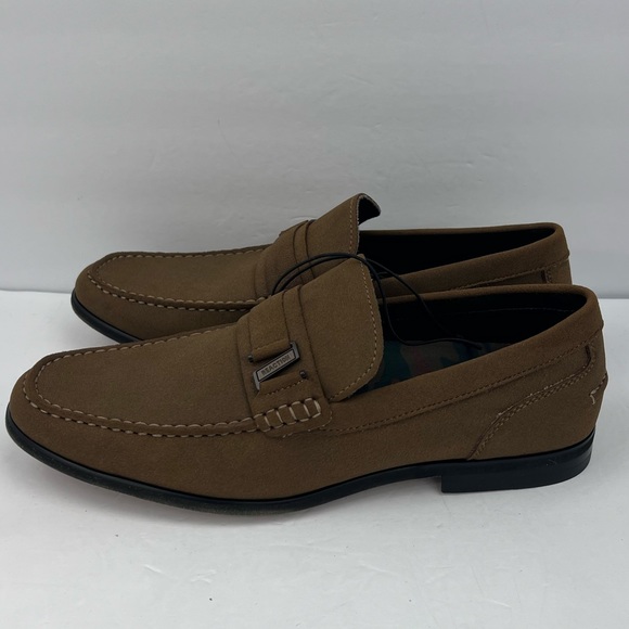 REACTION KENNETH COLE BROWN MENS LOAFERS, MAN MADE MATERIAL, SIZE 11 - Picture 3 of 11